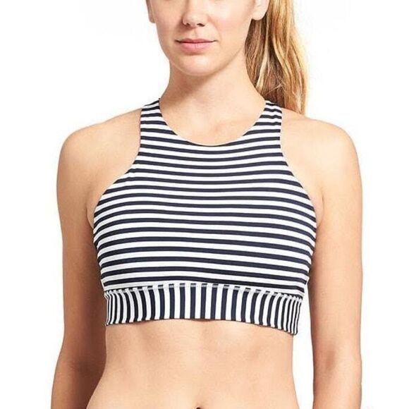 Athleta striped t-back sports bra size small - Picture 1 of 10